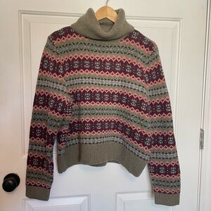 NWT Ralph Lauren Cowl Neck Fair Isle Sweater in XXL